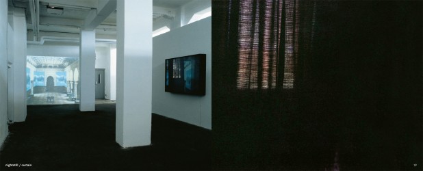 nightstill / curtain, 2001 Leuchtkasten